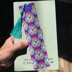 Sugar Skull Hound Day of the Dead Bookmark